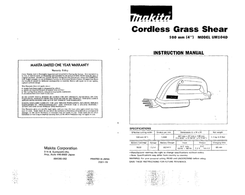 Makita UM104D instruction manual