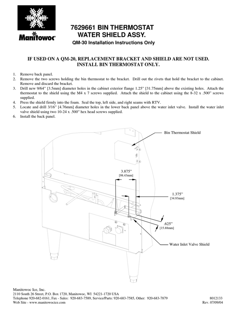 Manitowoc 7629661 installation instructions