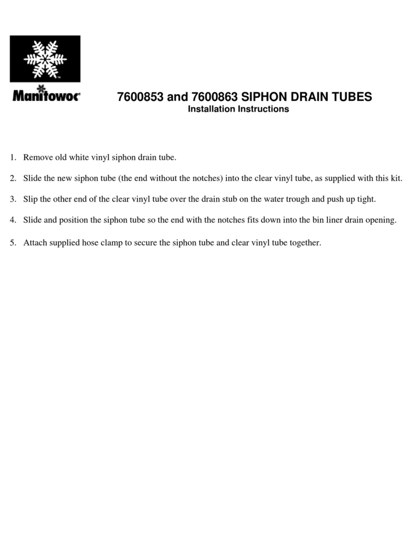 Manitowoc SIPHON DRAIN TUBES 7600853 installation instructions Manitowoc SIPHON DRAIN TUBES 7600853 installation instructions