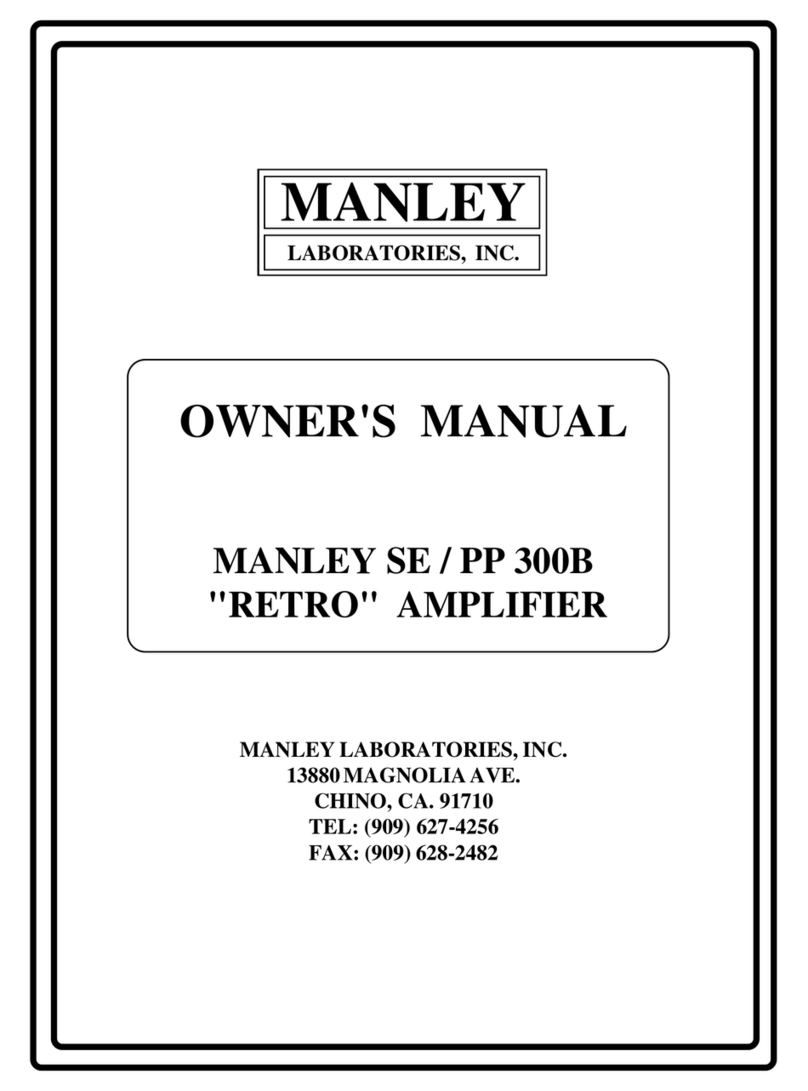 Manley SE/PP 300B User manual
