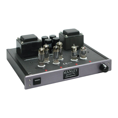 Manley 50 WATT MONOBLOCK AMPLIFIER User manual