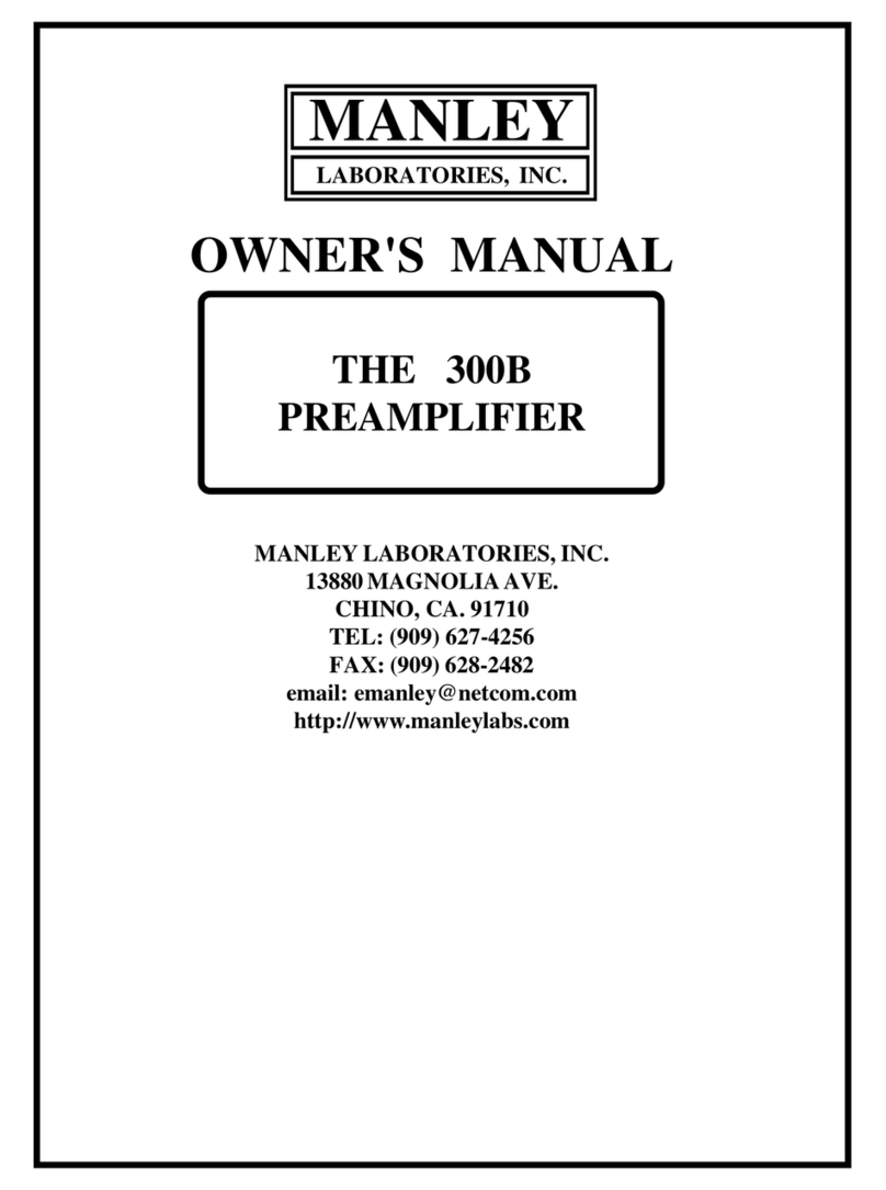 Manley Neo-Classic 300B User manual