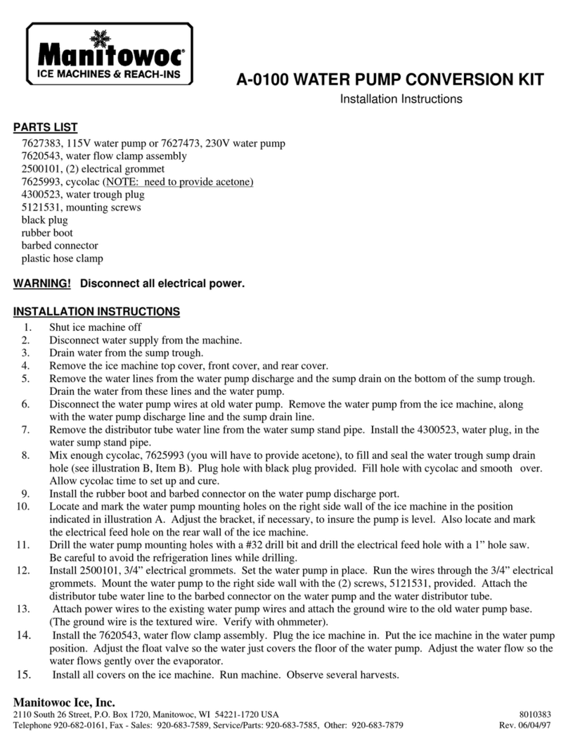 Manitowoc A-0100 User manual Manitowoc A-0100 User manual