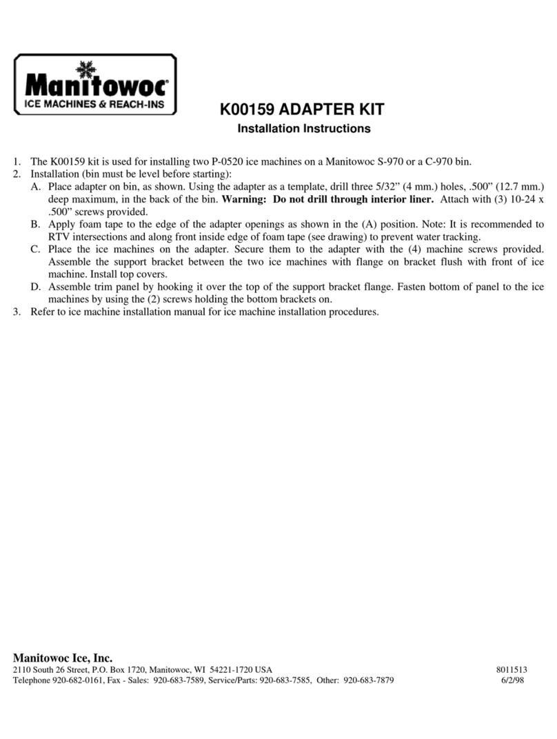 Manitowoc K00159 User manual Manitowoc K00159 User manual