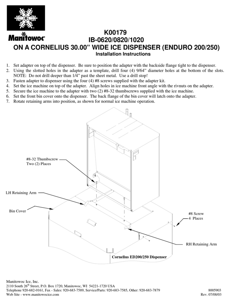 Manitowoc K00179 User manual Manitowoc K00179 User manual
