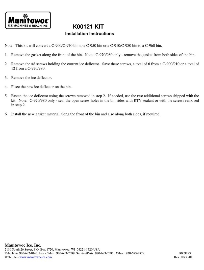 Manitowoc K00121 User manual Manitowoc K00121 User manual