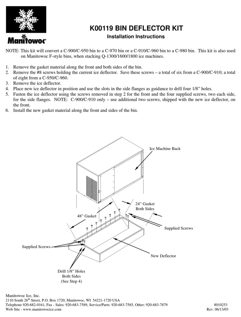 Manitowoc K00119 Instalation instructions