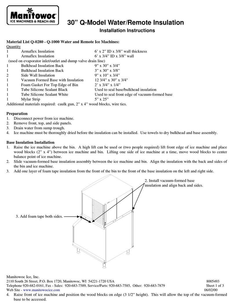 Manitowoc Marine Q 1000 installation instructions