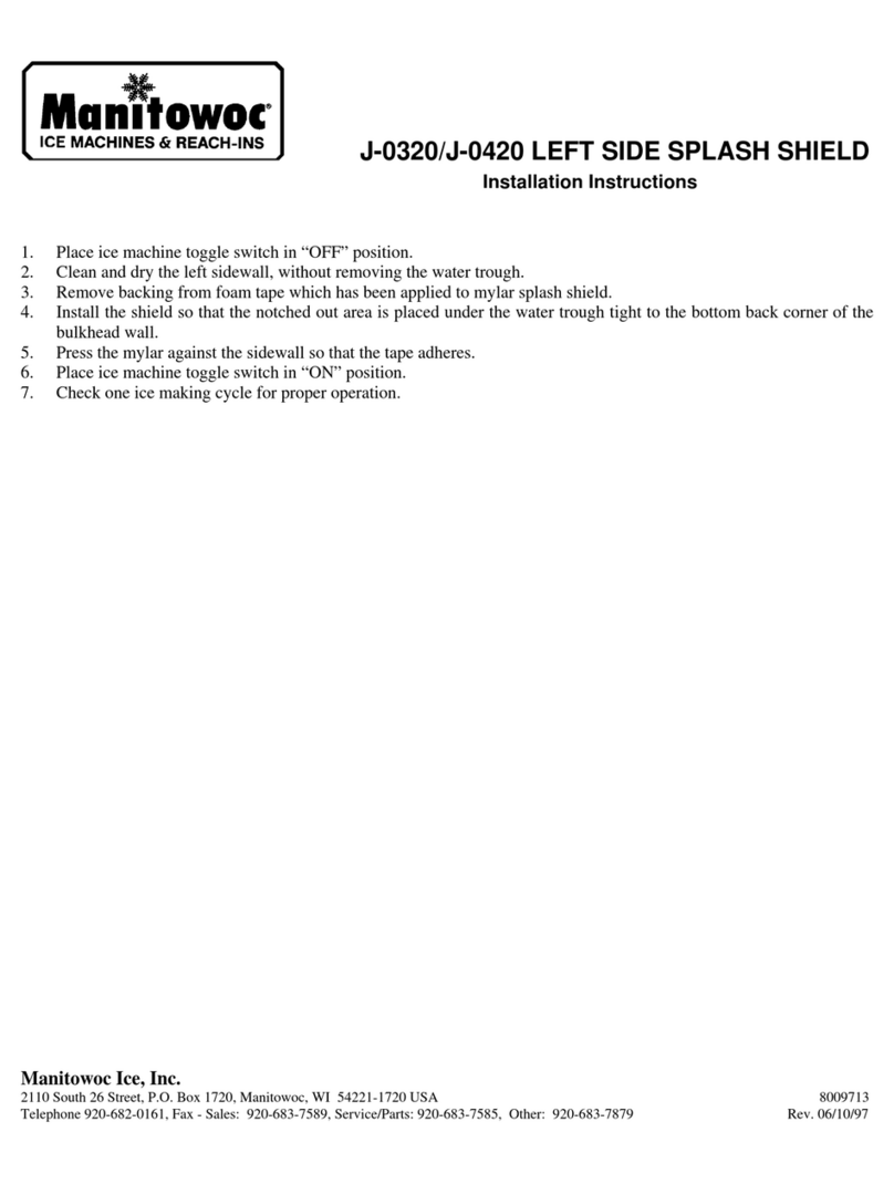 Manitowoc PRO MIXER NOX101 installation instructions