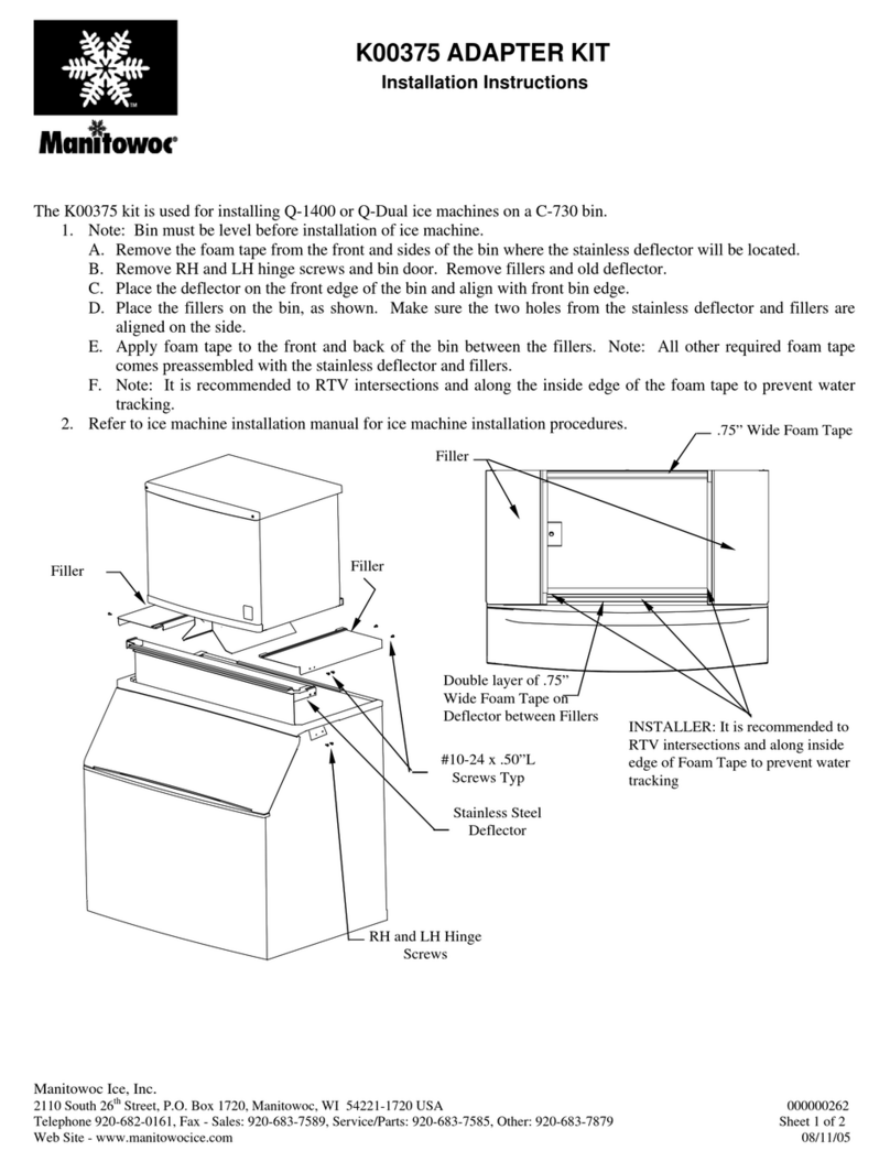 Manitowoc K00375 installation instructions
