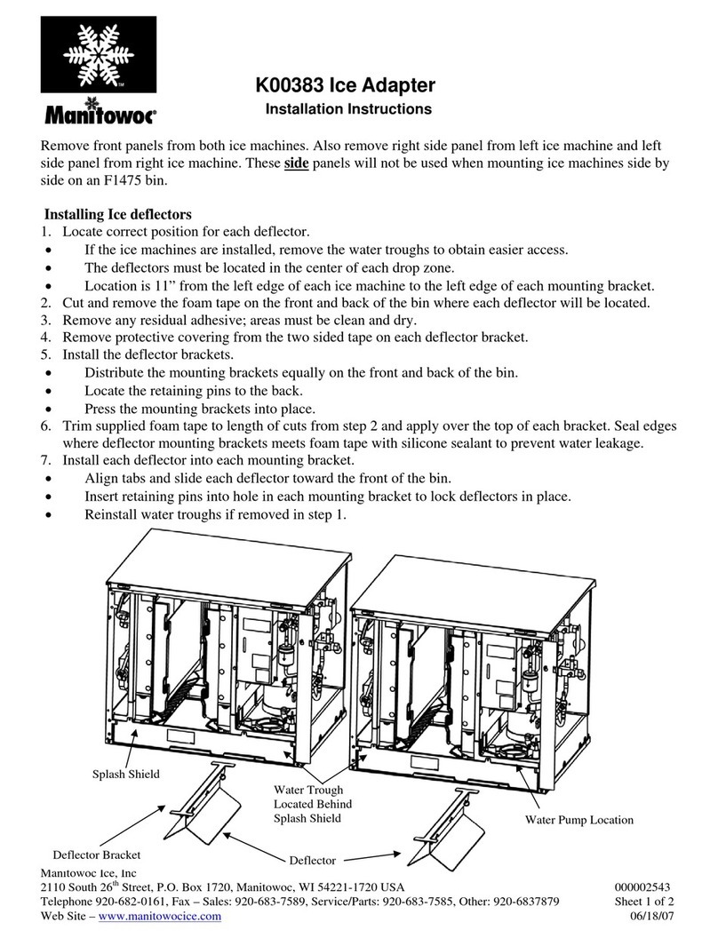Manitowoc K00383 User manual Manitowoc K00383 User manual