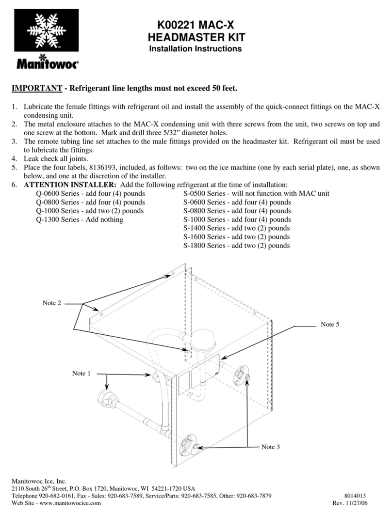 Manitowoc K00221 installation instructions