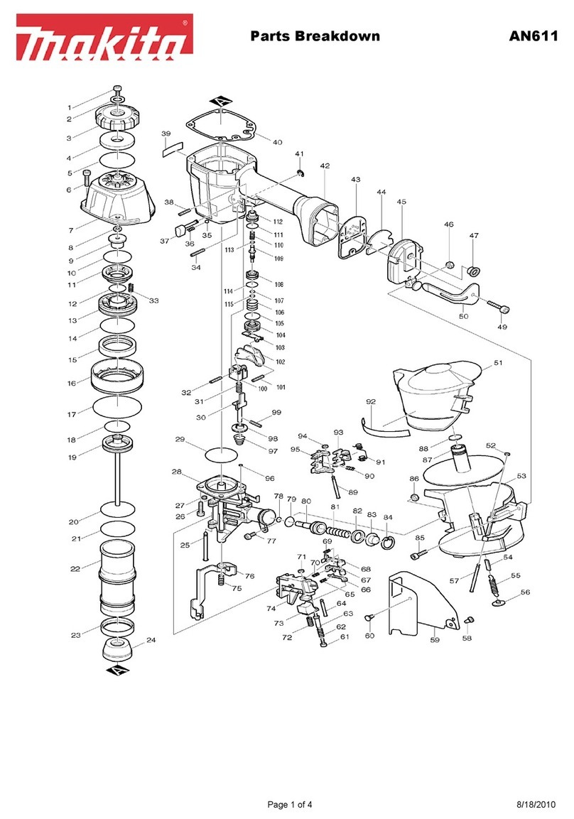 Makita AN611 Parts Breakdown