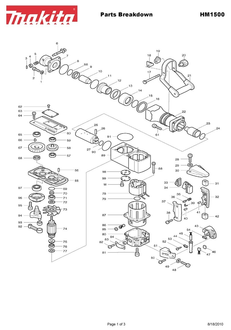 Makita HM1500 Parts Breakdown