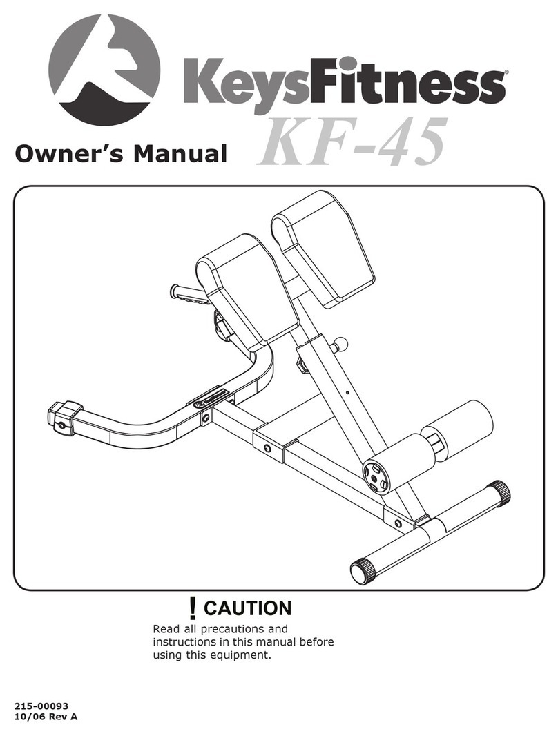Keys Fitness Strength Training Equipment KF-45 owner's manual