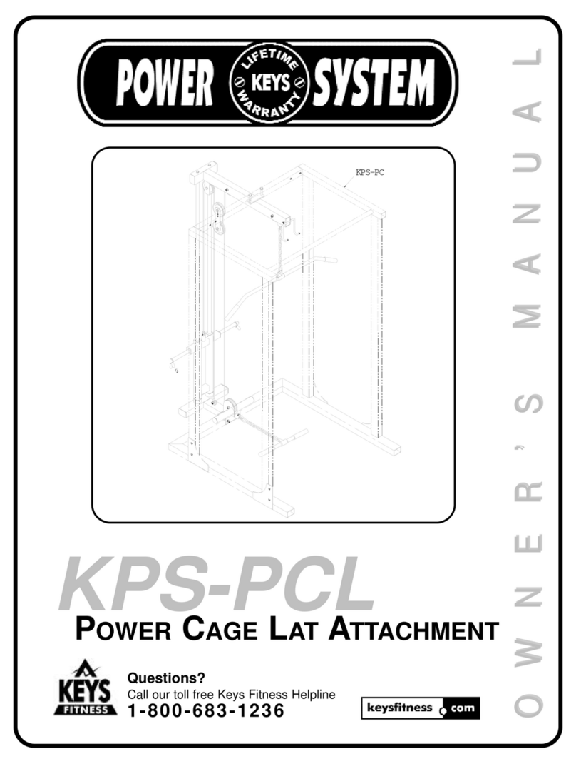 Keys Fitness Power Cage Lat Attachment KPS-PCL owner's manual