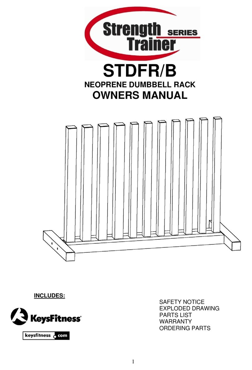 Keys Fitness NEOPRENE DUMBBELL RACK STDFR/B owner's manual