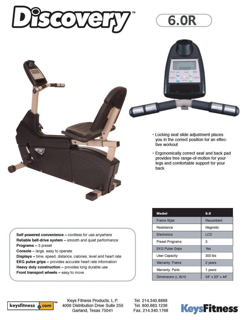 Keys Fitness Discovery 6.0R Specification sheet