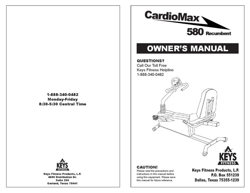 Keys Fitness Recumbent CM580R owner's manual Keys Fitness Recumbent CM580R owner's manual