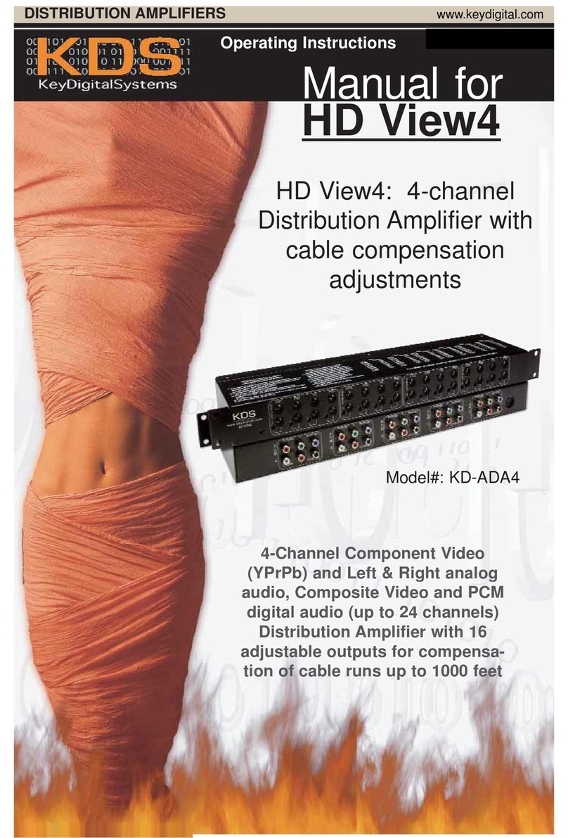 Key Digital Xplosion Series KD-ADA4 Operating instructions manual