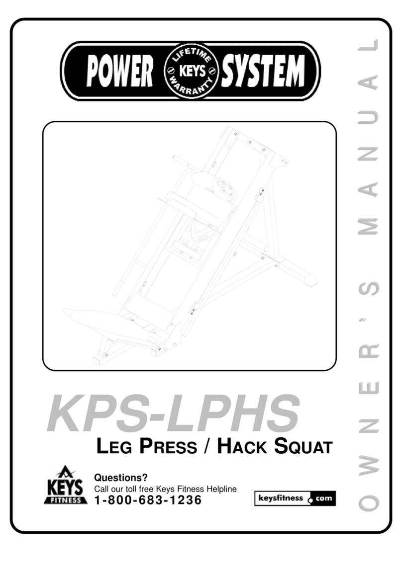 Keys Fitness LEG PRESS / HACK SQUAT KPS-LPHS User manual