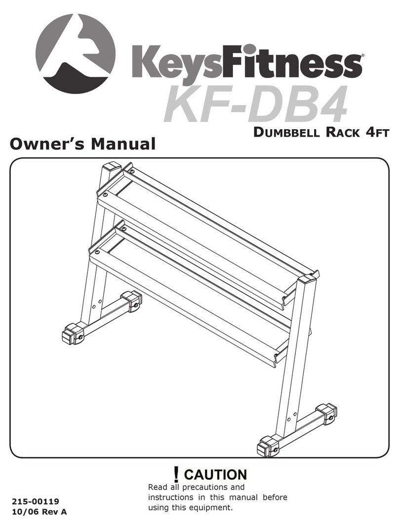 Keys Fitness Dumbbell Rack 4ft KF-DB4 User manual