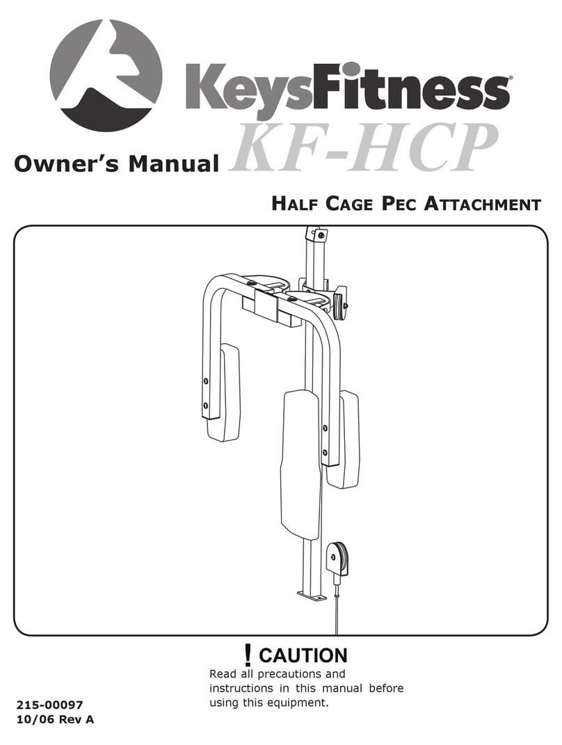 Keys Fitness Half Cage PeC Attachment KF-HCP User manual