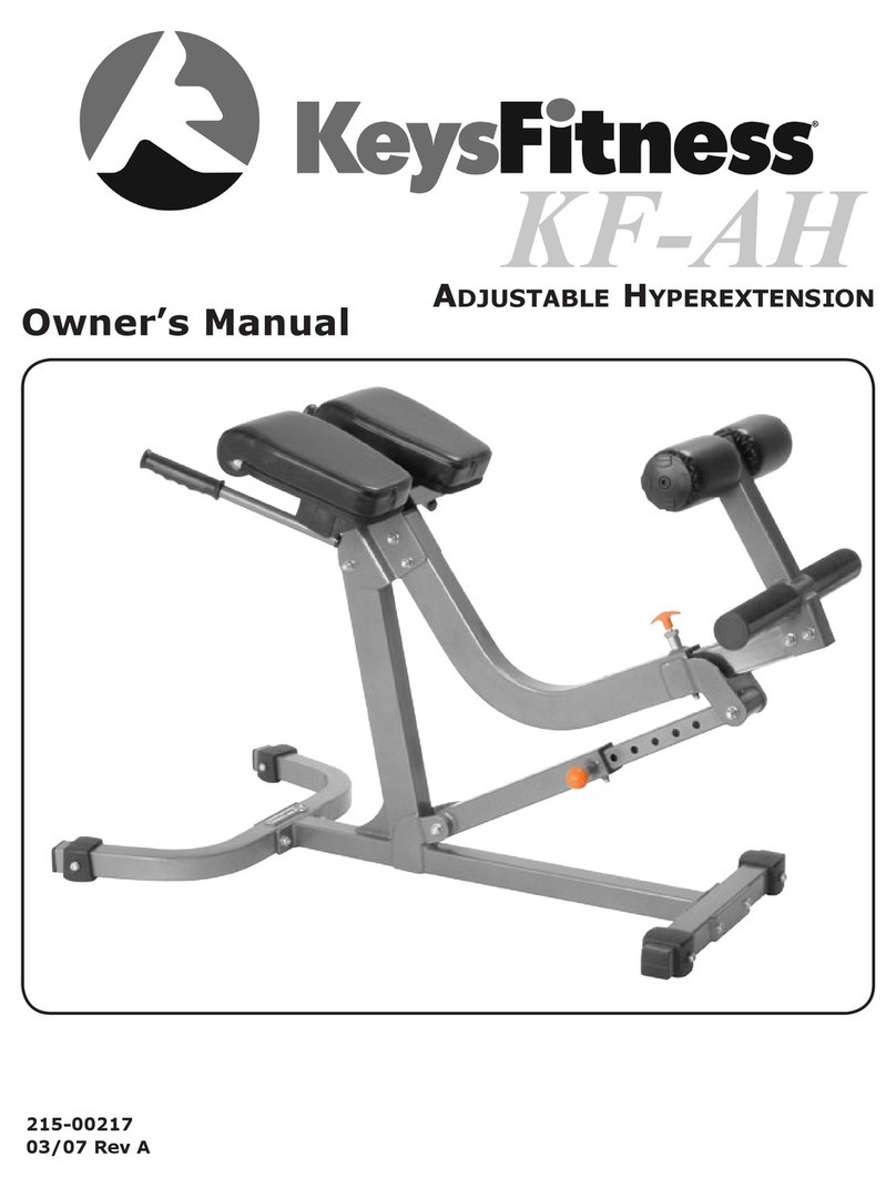 Keys Fitness Adjustable Hyperextension KF-AH User manual