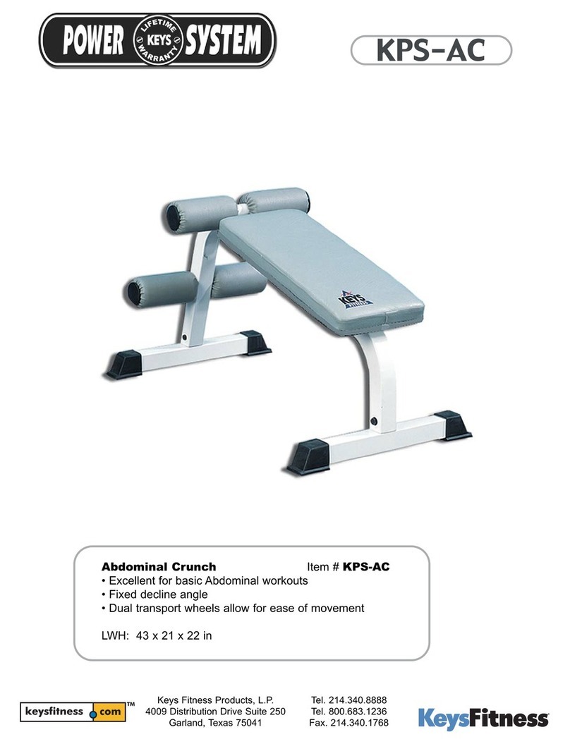Keys Fitness ABDOMINAL CRUNCH KPS-AC Owner's manual