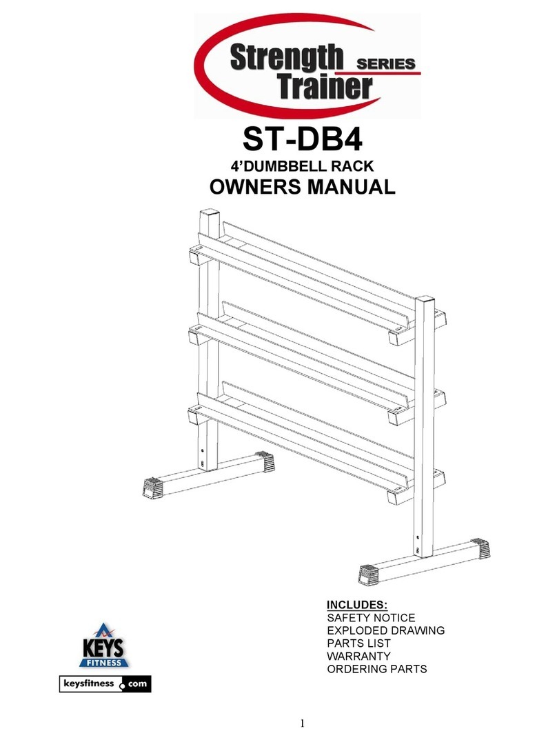 Keys Fitness 4'DUMBBELL RACK ST-DB4 owner's manual