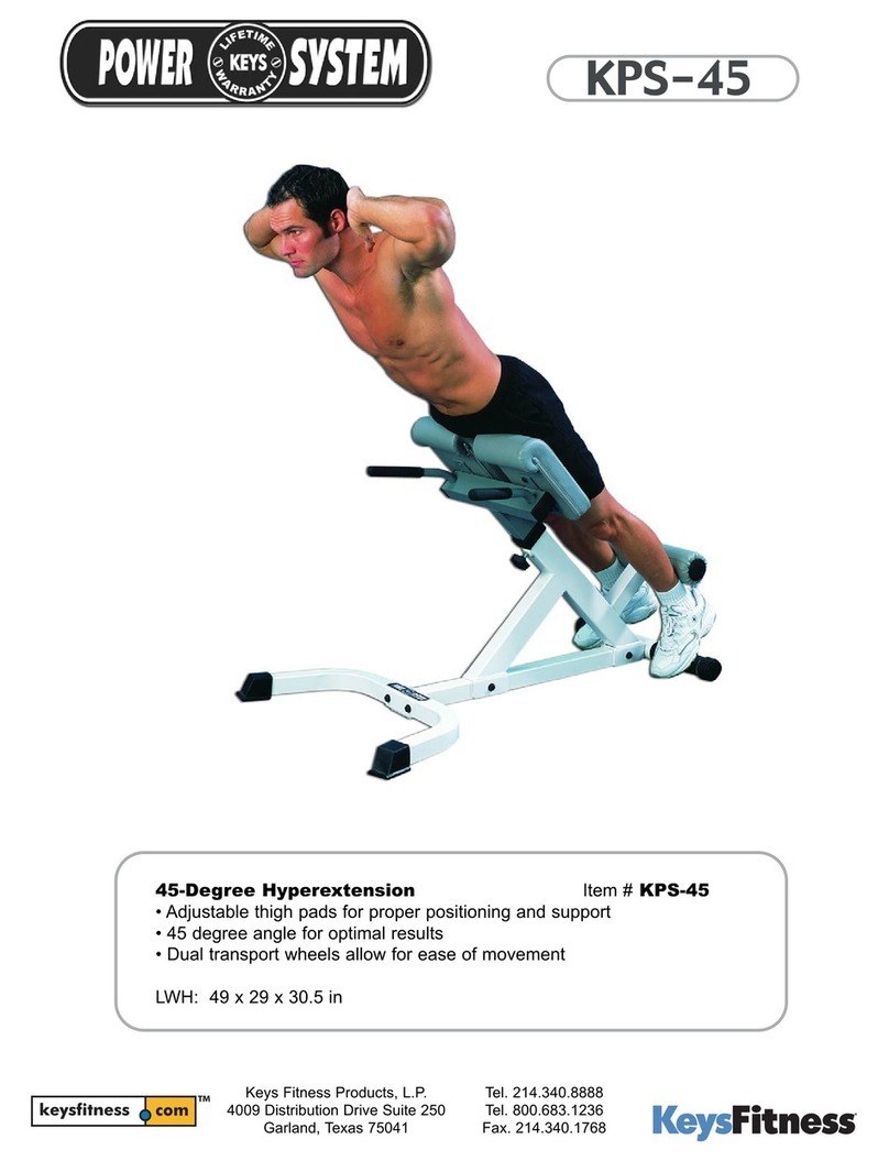 Keys Fitness Power System KPS-45 Specification sheet Keys Fitness Power System KPS-45 Specification sheet
