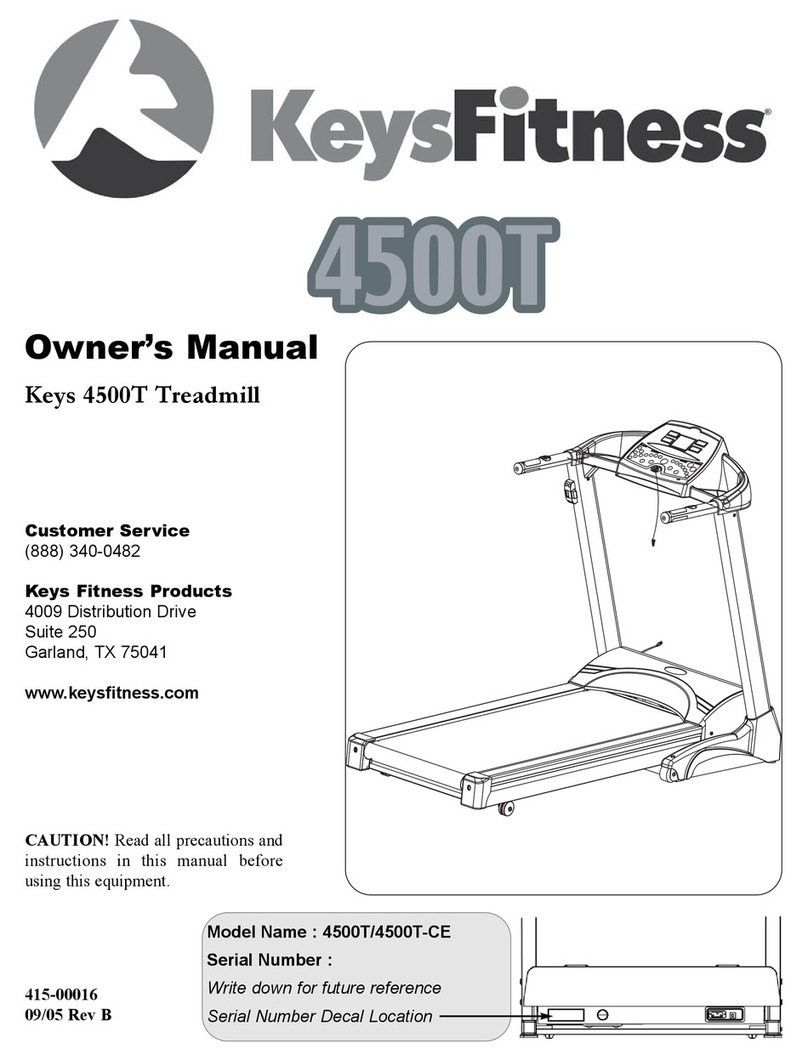 Keys Fitness 4500T owner's manual