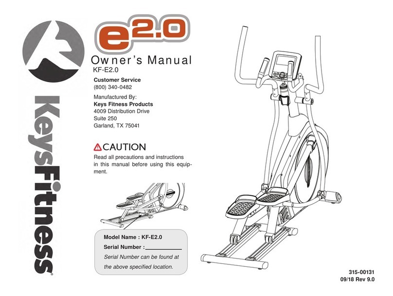 Keys Fitness Stepper Machine E2-0 owner's manual