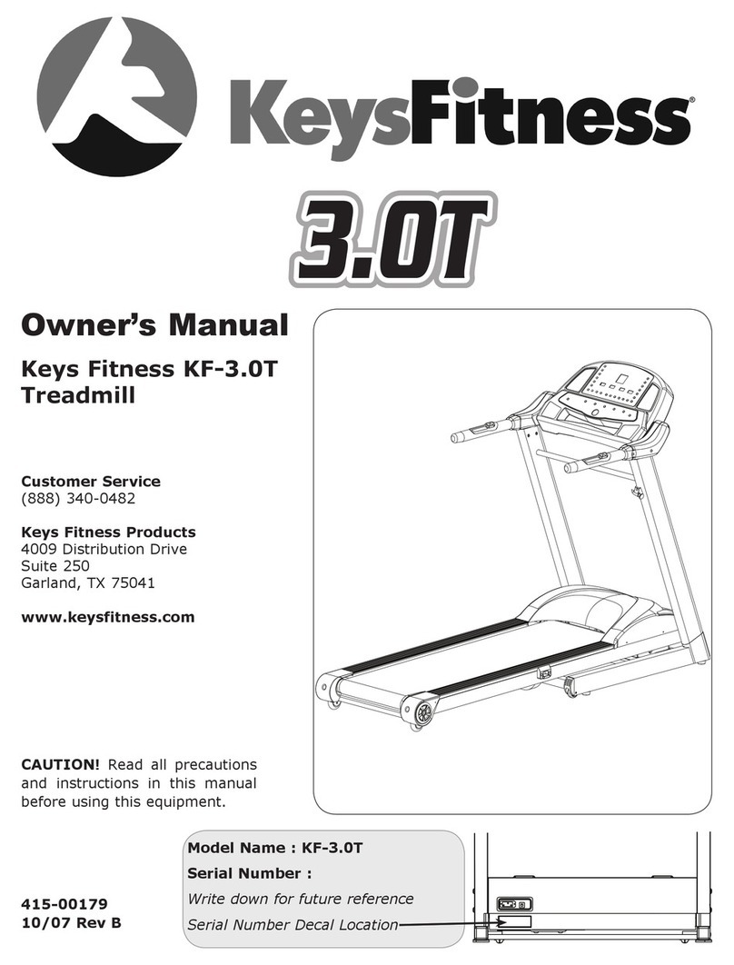 Keys Fitness Treadmill KF-3.0T owner's manual