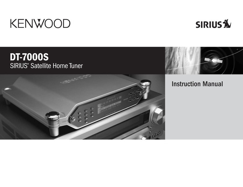 Kenwood DT-7000S - Sirius Satellite Radio Tuner User manual