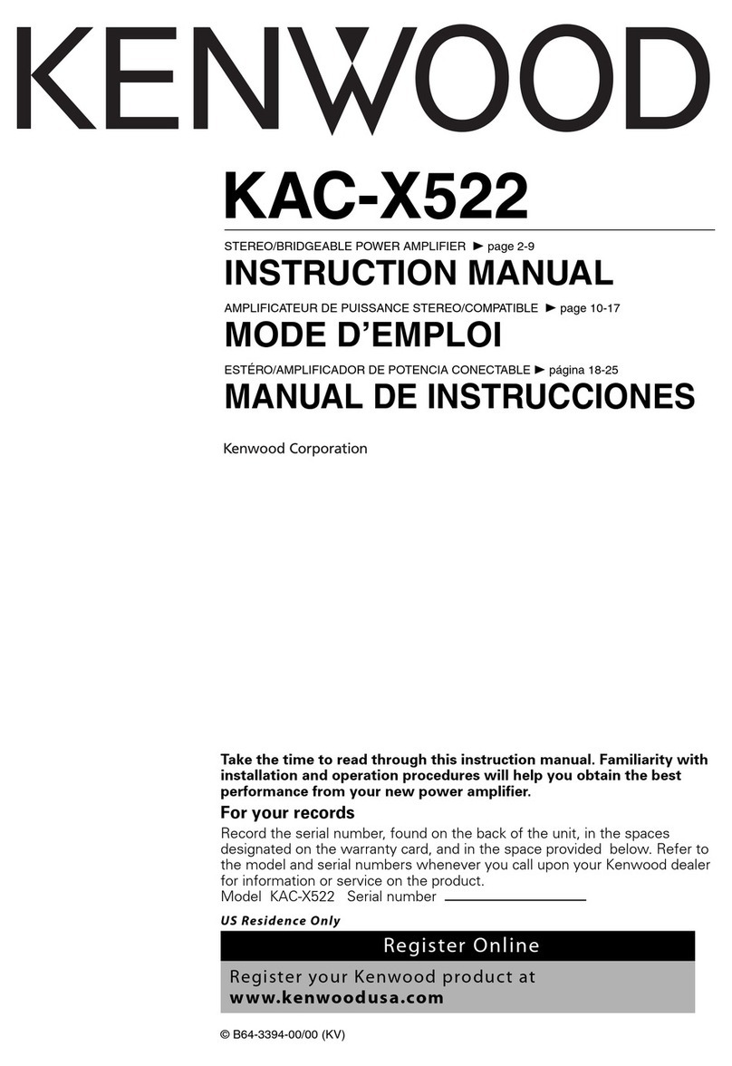 Kenwood KAC-X522 instruction manual