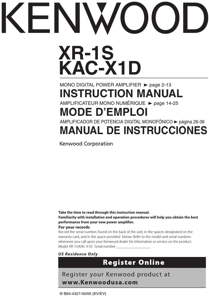 Kenwood KAC-X1D instruction manual