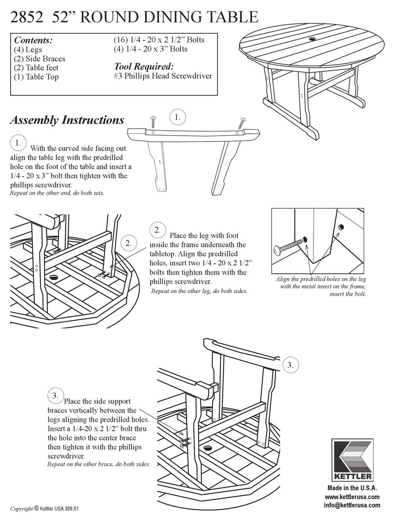 Kettler 2852 Assembling instructions Kettler 2852 Assembling instructions