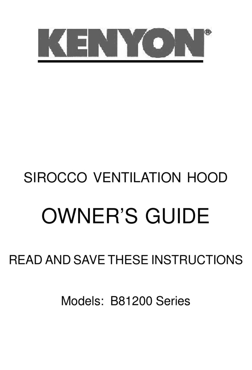 Kenyon Sirocco B81200 Series owner's guide