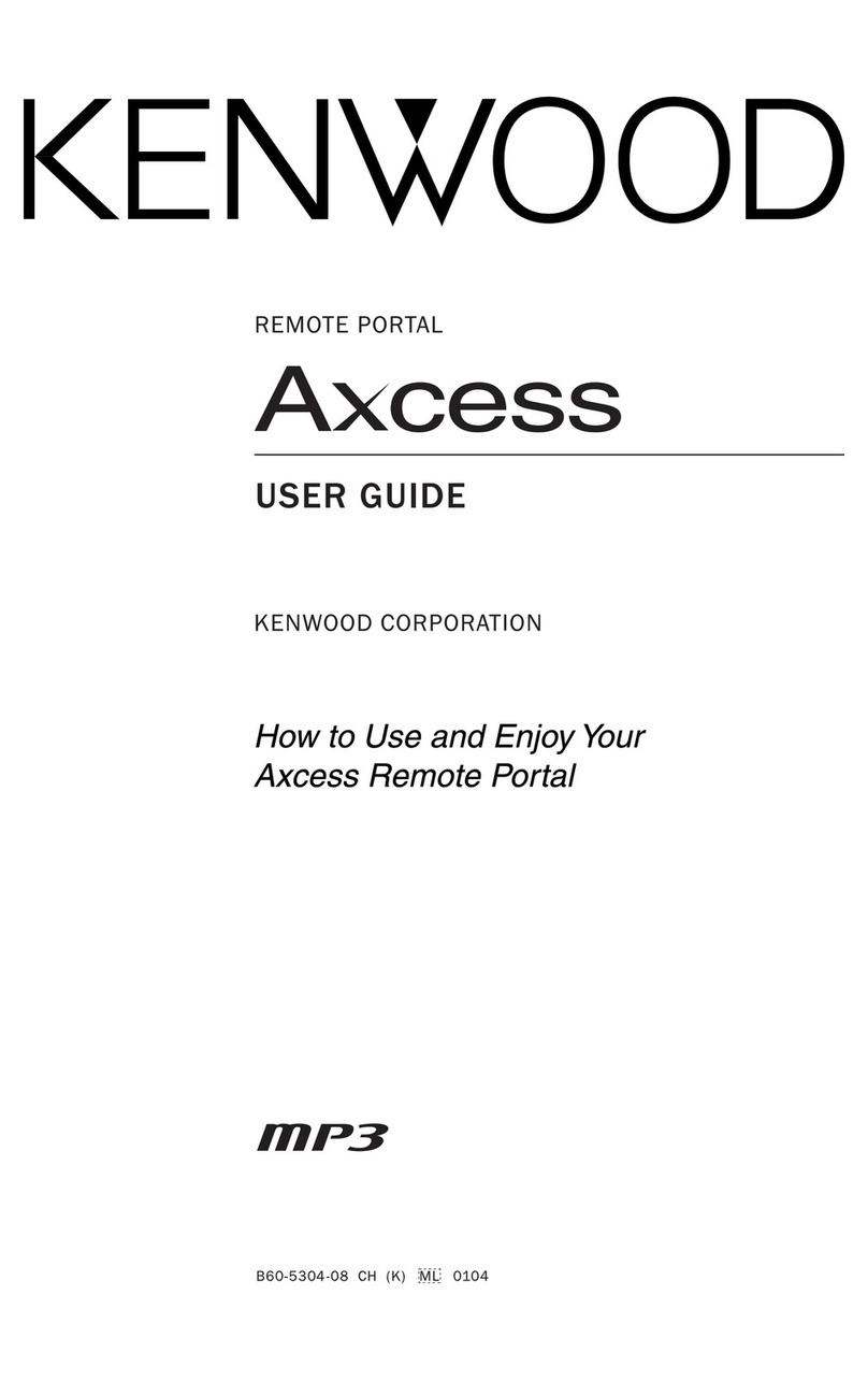 Kenwood Axcess Axcess Remote Portal User manual