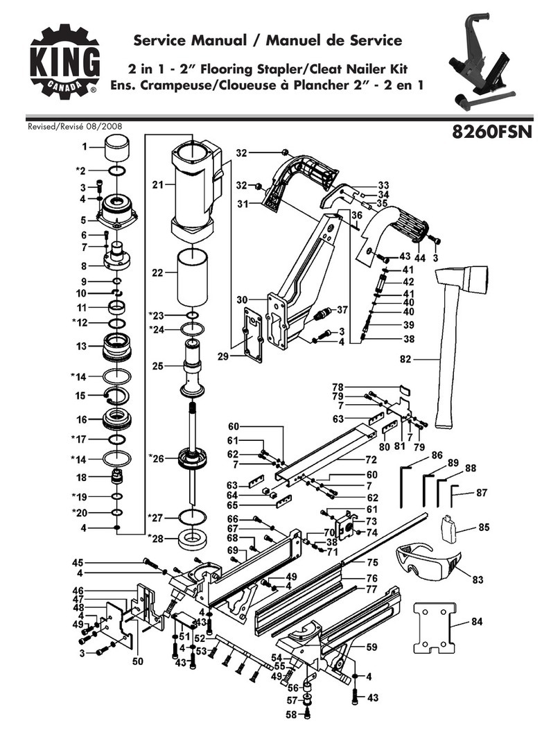 King Canada 8260FSN Service manual & parts list