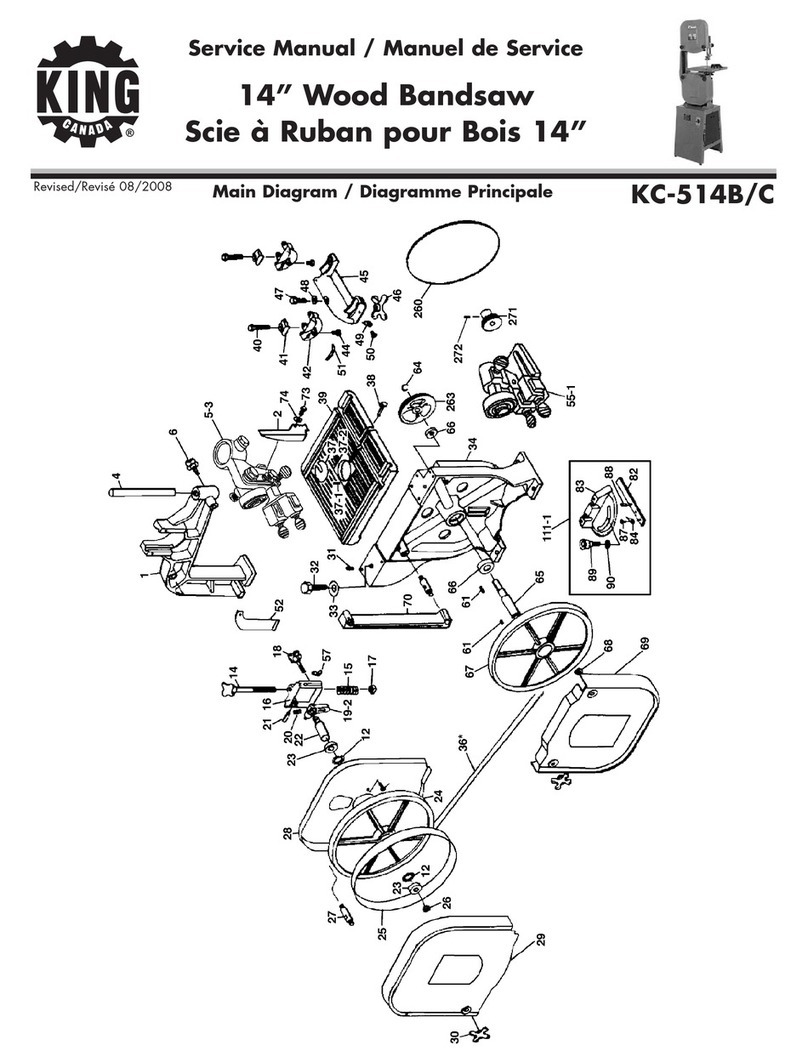 King Canada KC-514B-C Service manual & parts list