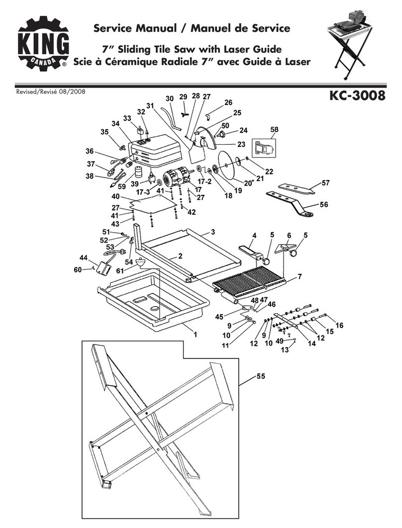 King Canada KC-3008 Service manual & parts list