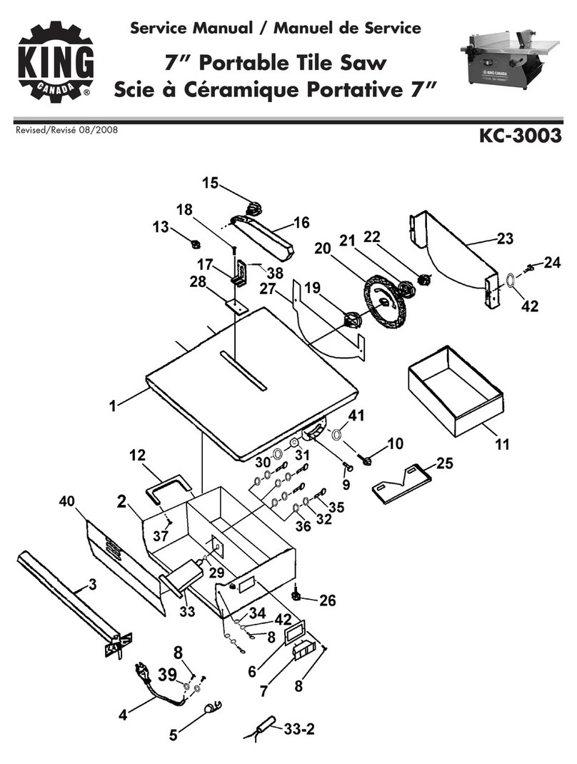 King Canada KC-3003 Troubleshooting guide