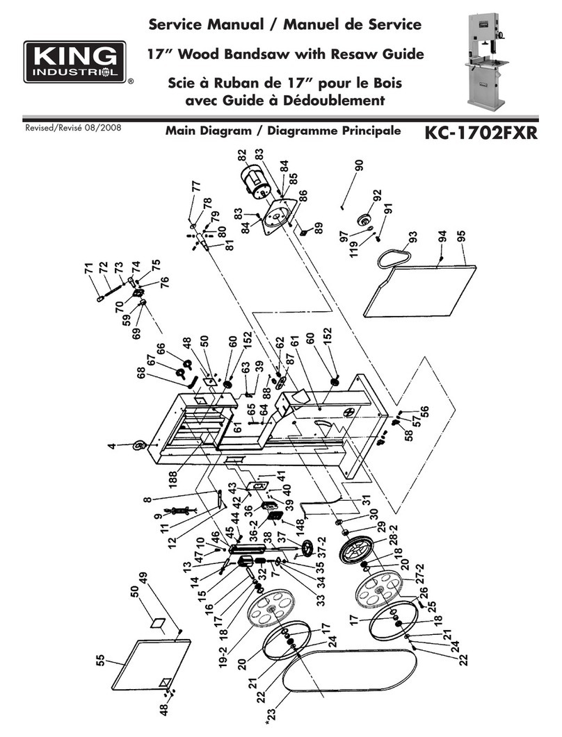King Canada KC-1702FXR Service manual & parts list