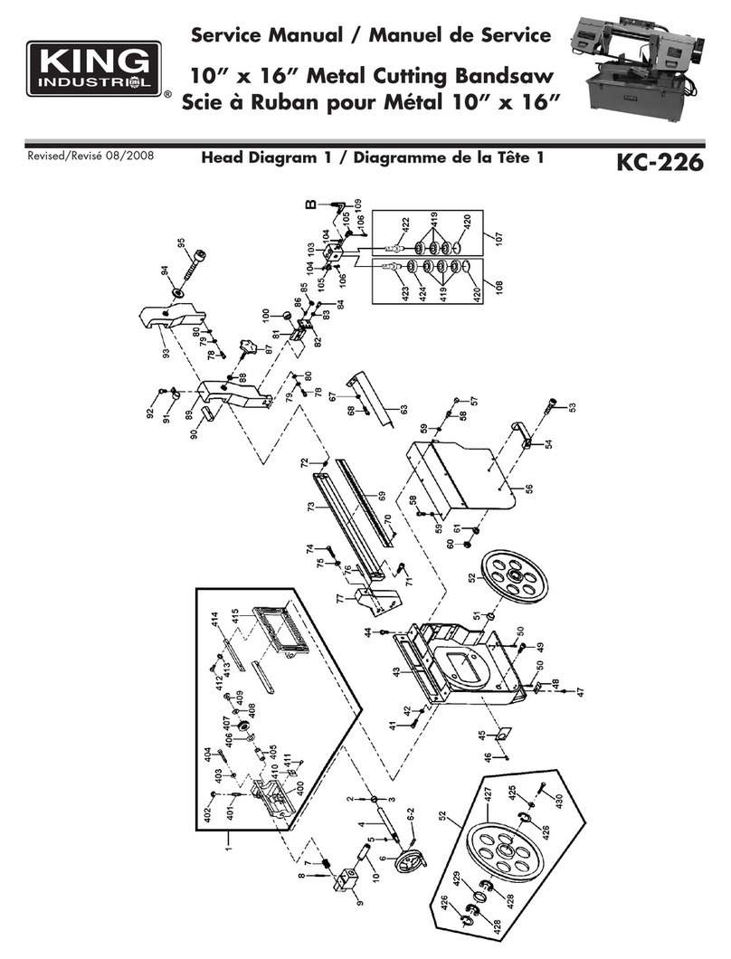 King Canada KC-226 Service manual & parts list