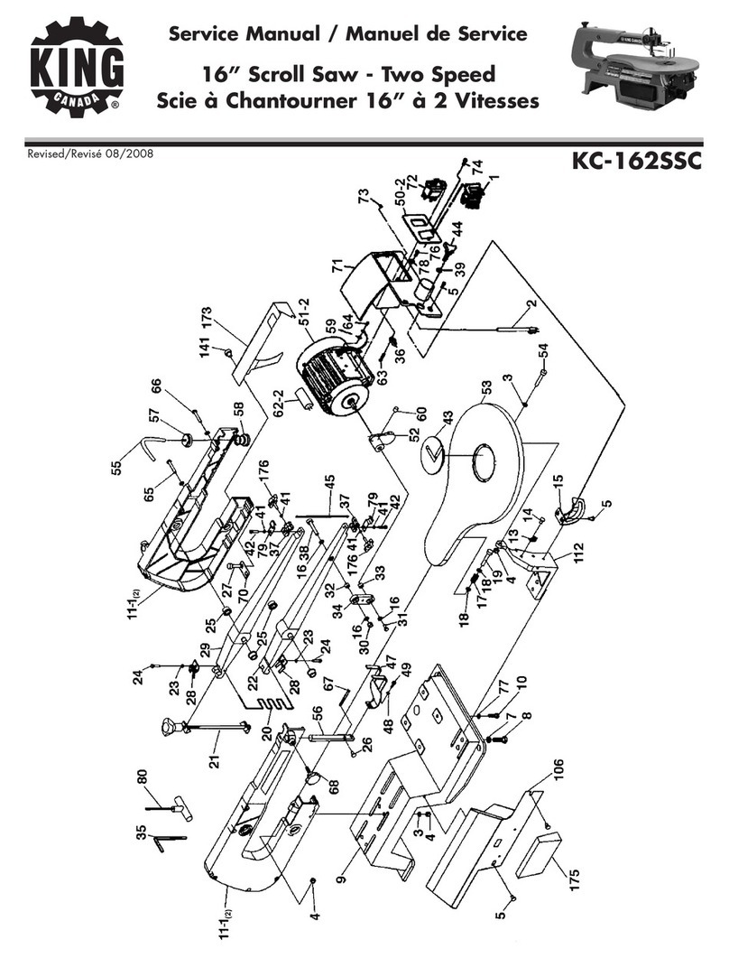 King Canada KC-162SSC parts manual