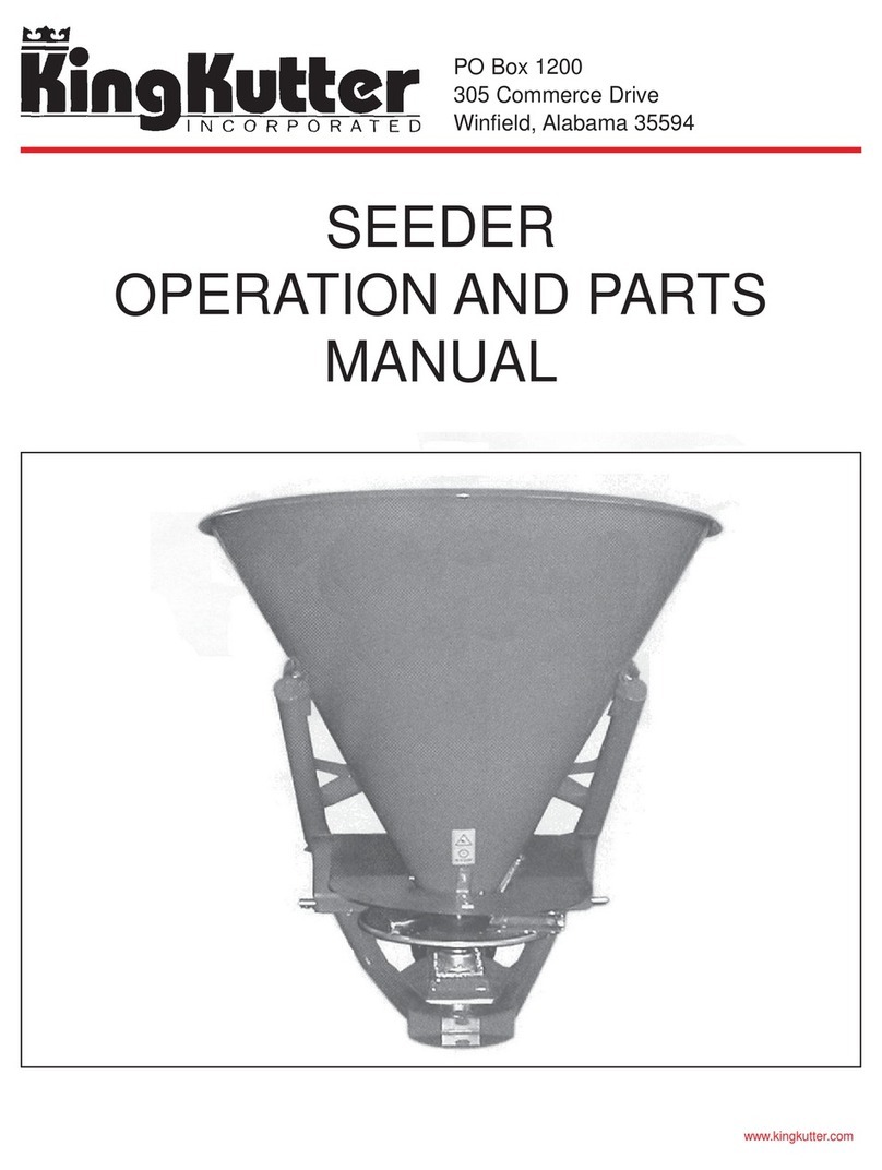 KingKutter Seeder none Operation and parts manual KingKutter Seeder none Operation and parts manual