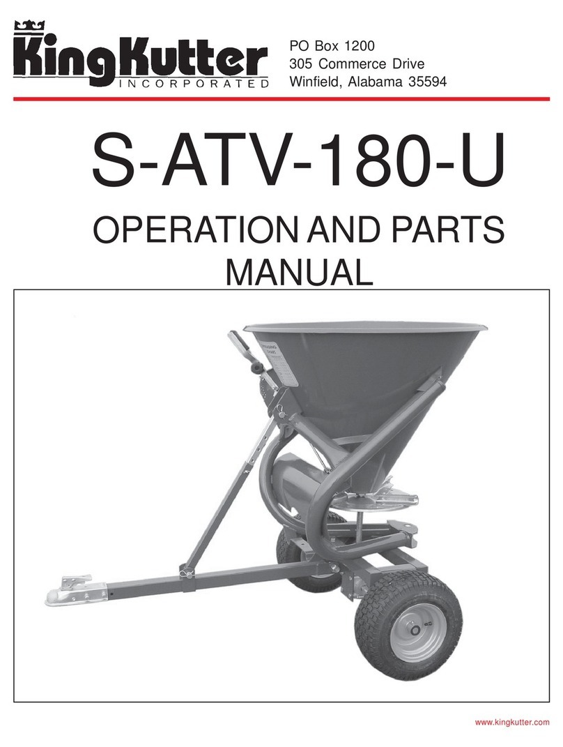 KingKutter S-ATV-180-U Operating and parts manual
