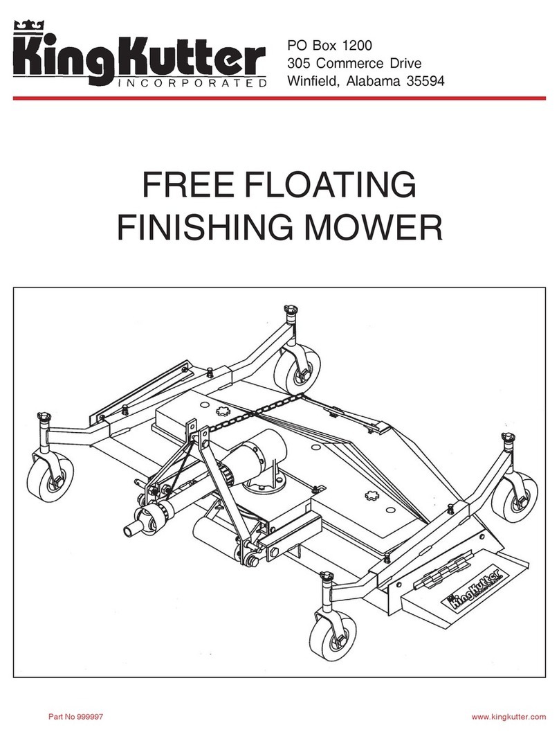 KingKutter Free Floating Finishing Mower owner's manual